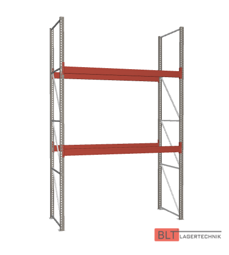 ca. 2,90 lfm, H: 450cm, Fachlast: 3000 kg, Palettenregale, Schwerlastregale, Hochregale, Industrieregale, Regale sofort ab Lager